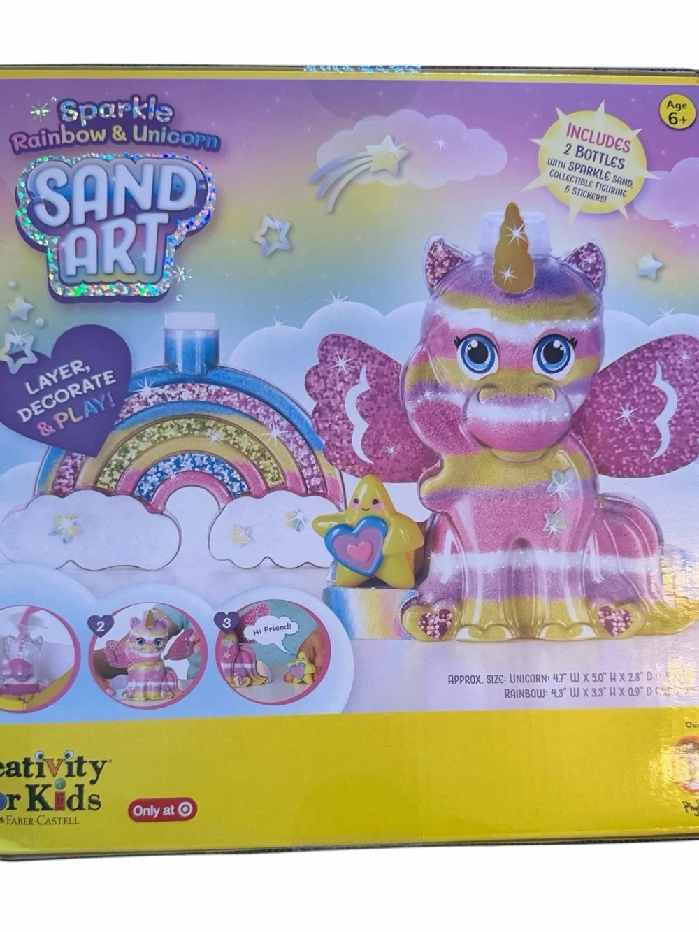 Sparkle Rainbow & Unicorn Sand Art Kit - Pink, Gold, Purple